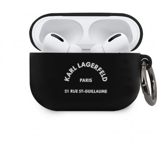 Karl Lagerfeld 21 Rue ST-Guillaume Silicone Case Apple AirPods Pro Black